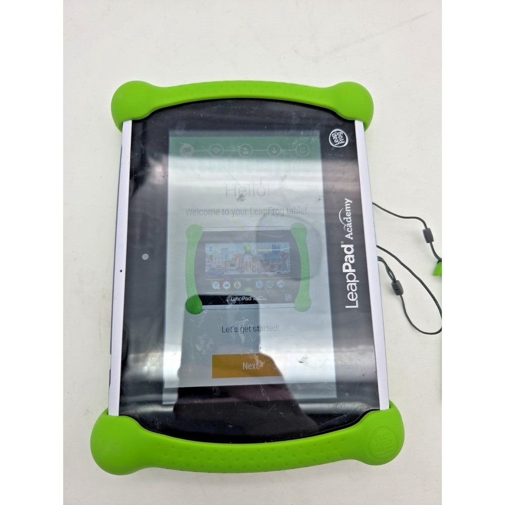 LeapFrog LeapPad Academy Kids Learning Tablet with Green Protective Bumper Case